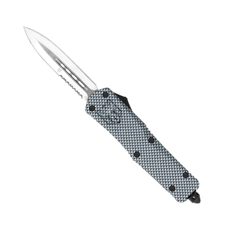CobraTec Large Carbon FS-3 OTF Dagger Knife One Side Serrated Blade