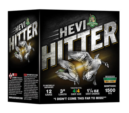 HEVI-Shot 12 Gauge Shotgun Ammo HEVI HITTER 3 in 1-1/4 oz BB