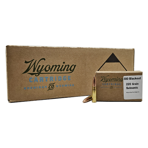 Wyoming Cartridge .300 AAC Blackout SUBSONIC 220 grain Full Metal Jacket ammunition