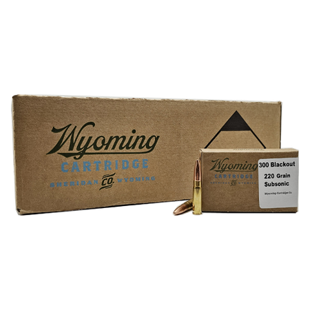 Wyoming Cartridge .300 AAC Blackout SUBSONIC 220 grain Full Metal Jacket ammunition