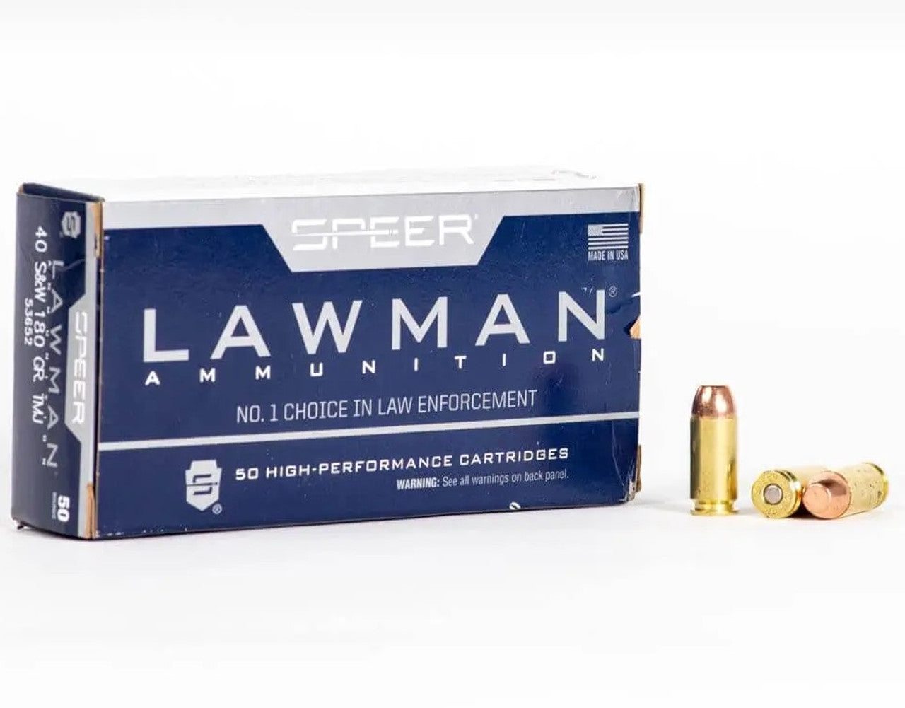 Speer .40 S&W Lawman 180 grain Total Metal Jacket ammunition