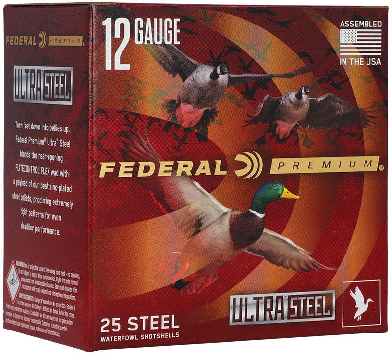 Federal 12 Gauge Shotgun Ammo ULTRASTEEL 3.5 in 1-1/2 oz #2 / 4