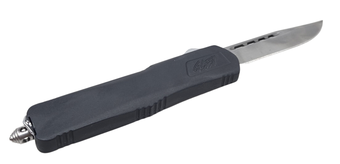Great Lakes Medium Sniper Grey Automatic Knife 8" Smooth Blade
