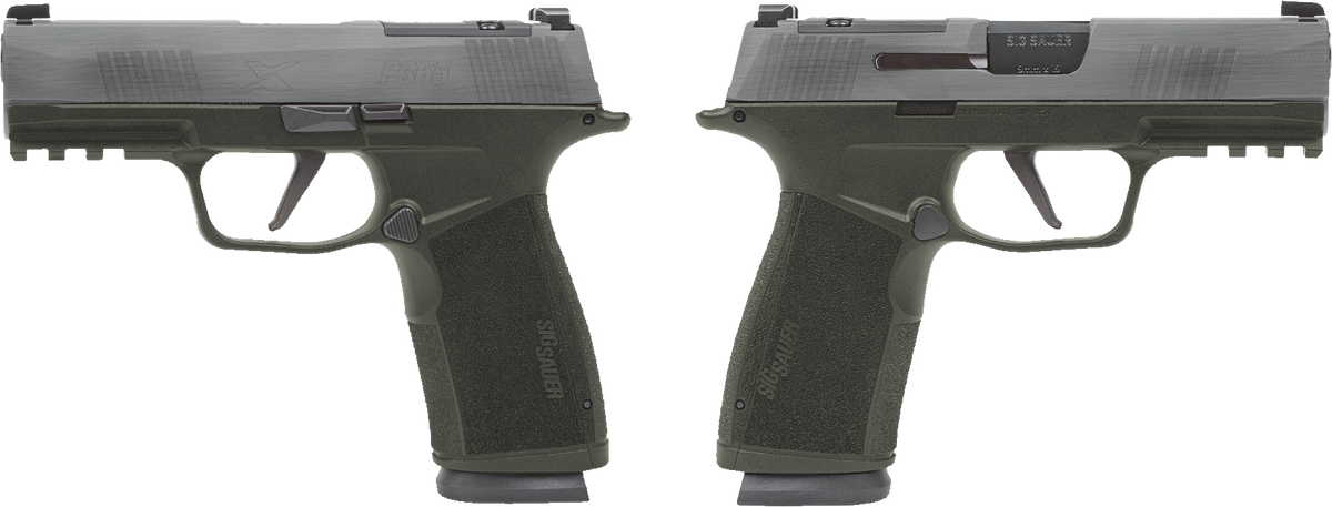 SIG SAUER P365 X-MACRO 9MM PSTL 3.7" CRUSHED SILVER BATTLEWORN 2-17RD MAGAZINES