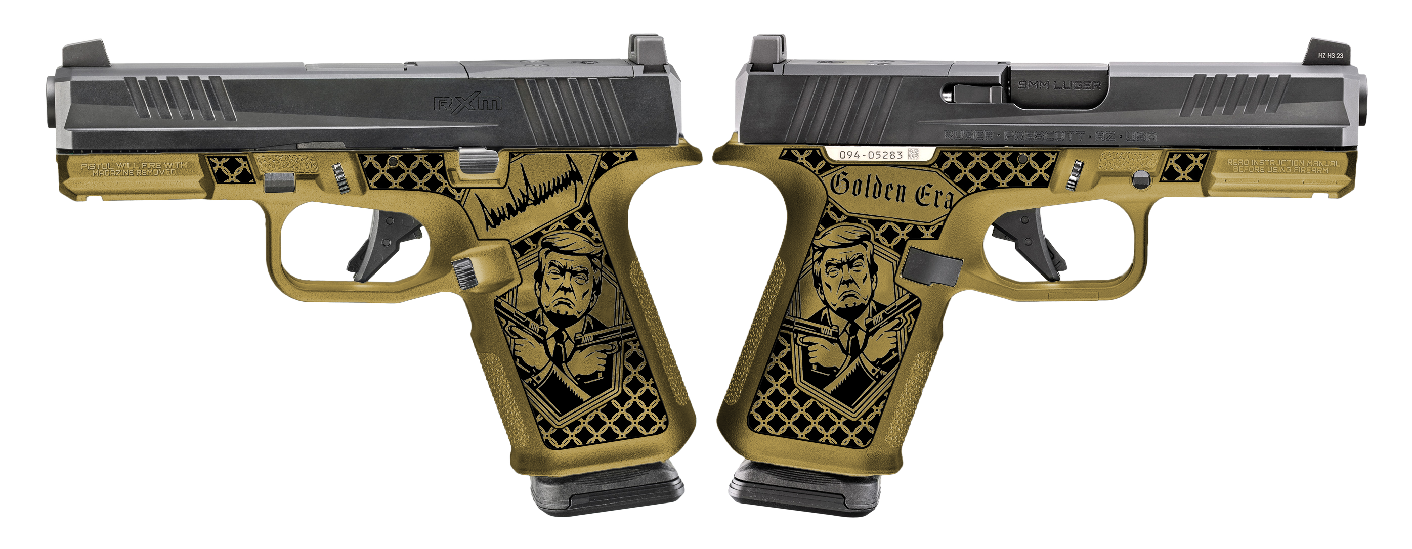 RUGER RXM 9MM PISTOL DON WICK 2.0 4" BBL O.R. 2-15RD MAGS - ORION EXCLUSIVE