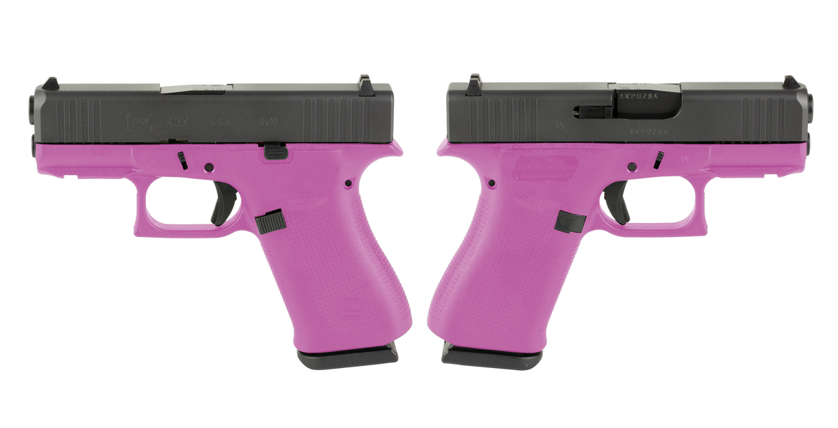 GLOCK G43X 9MM PISTOL 3.41" HOT PINK NIGHT SIGHTS 2-10RD MAGS