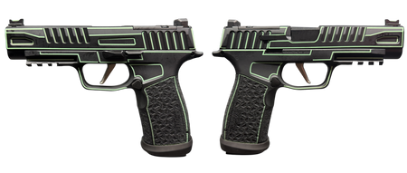 SIG SAUER P365 FUSE 9MM 4.3" BLACK/LIME GREEN OUTLINE O.R. 1-17RD, 2-21RD