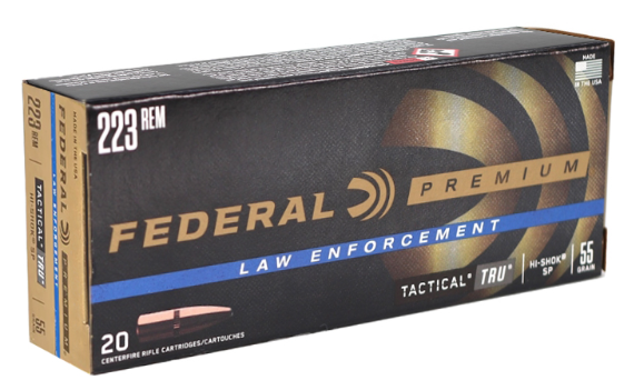 Federal .223 Remington Tactical TRU 55 grain Soft Point ammunition