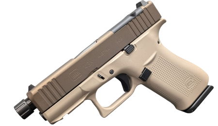 GLOCK 43X MOS 2 TONE TAN/BRONZE THREADED 9MM PISTOL 3.39" 2-10RD MAGS