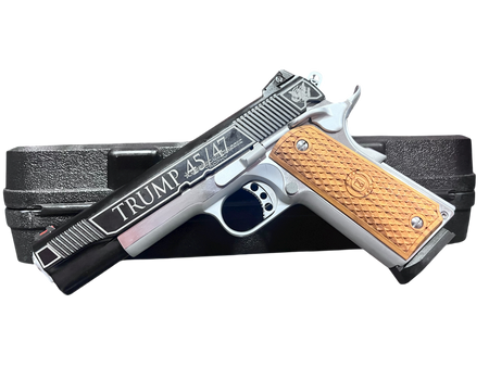AMERICAN CLASSIC GOVERNMENT 1911 5" 9MM TRUMP 45/47 CHROME/BLACK 8RD