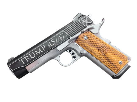 AMERICAN CLASSIC COMMANDER 1911 45ACP 4.25" TRUMP 45/47 CHROME/BLACK 8RD
