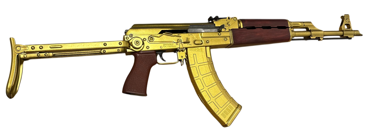 ZASTAVA M70 UNDERFOLDER 47 7.62X39 16" GOLD 1-30RD MAG