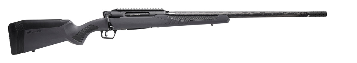 Savage Arms 57898 Impulse Mountain Hunter 270 Win 4+1 22" Carbon Fiber Threaded Barrel, Black Aluminum Receiver w/Picatinny Rail, Gray AccuStock Synthetic Stock, Ambidextrous