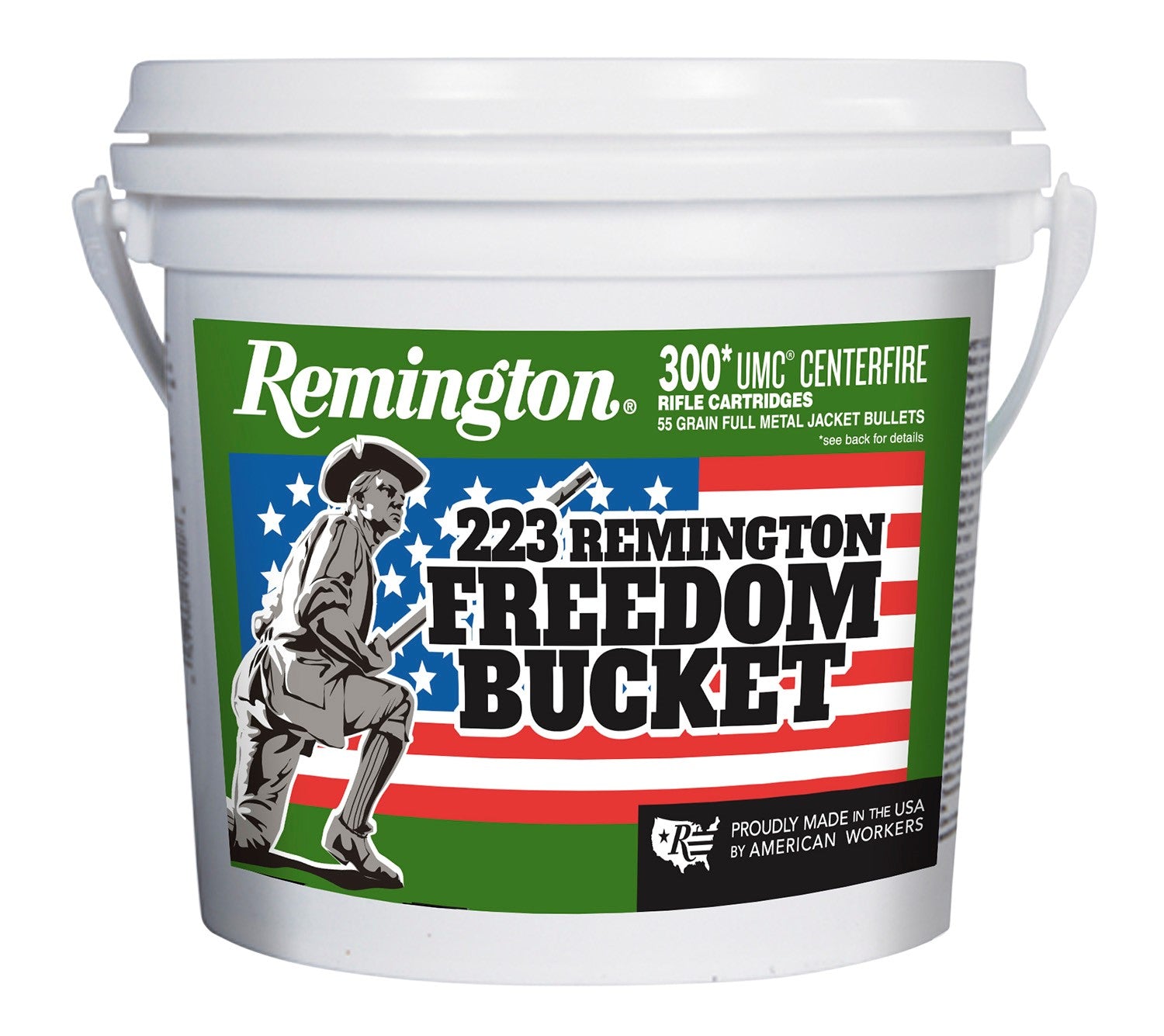 Remington UMC Freedom Bucket Full Metal Jacket 55 Grain .223 Remington 3240 fps 047700471402