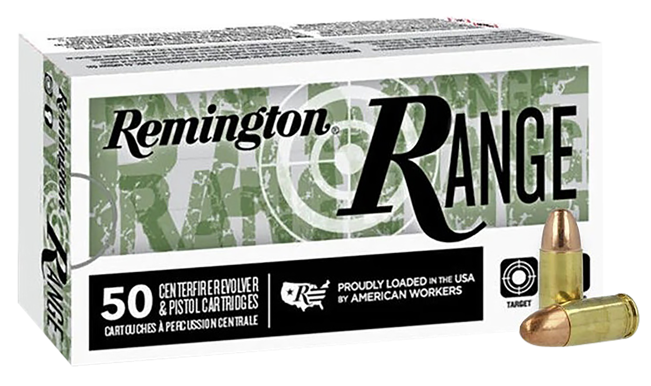 Remington Range Full Metal Jacket 124 Grain 9mm Luger/Parabellum 1110 fps 047700661308