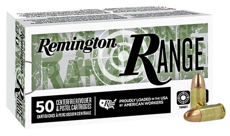 Remington Range Full Metal Jacket 124 Grain 9mm Luger/Parabellum 1110 fps 047700661308