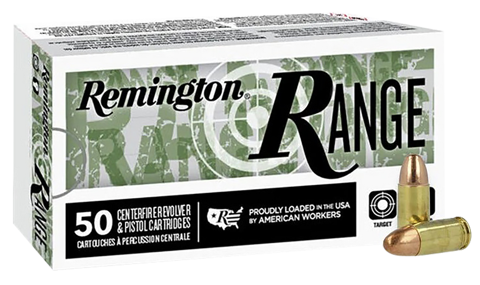 Remington Range Full Metal Jacket 124 Grain 9mm Luger/Parabellum 1110 fps 047700661308