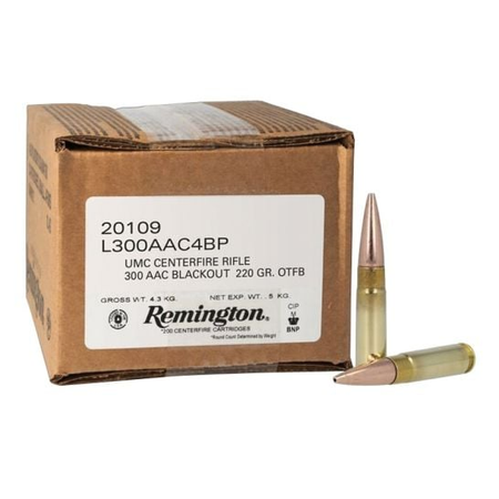 Remington UMC Mega Pack Open Tip Flat Base 220 Grain .300 AAC Blackout 940 fps 047700487601