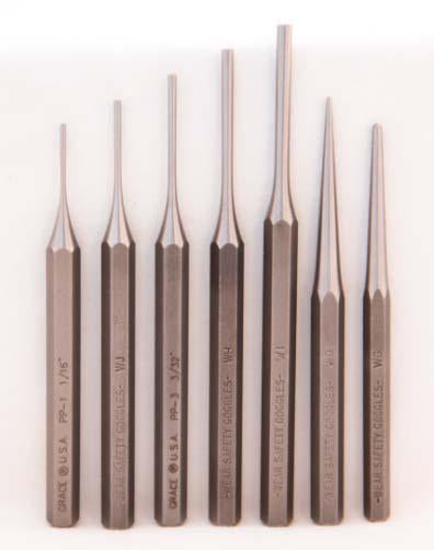 Grace USA Gun Care Steel Punch Set 7 Piece High Carbon Tool Steel