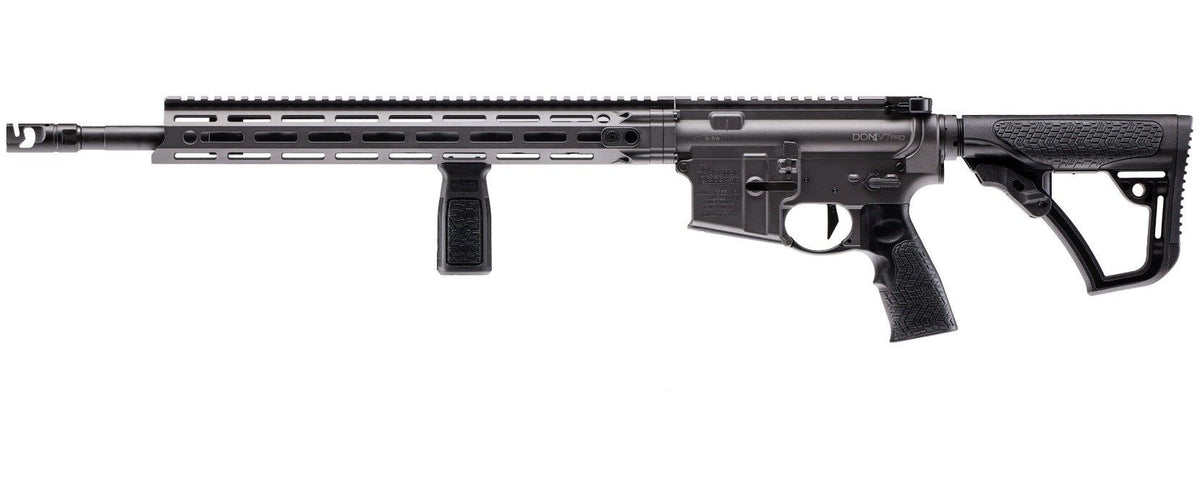 Daniel Defense 0212810739055 DDM4 V7 Pro *CA Compliant 5.56x45mm NATO 18" 10+1, Cobalt Rec, Black OEM Overmolded Stock & Grip, Geissele Trigger