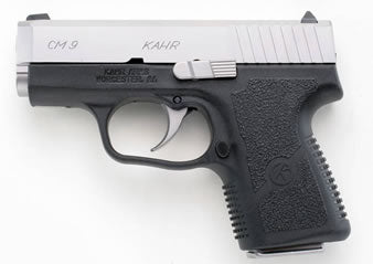 Kahr Arms CM9093 CM9 9mm Luger 6+1, 3.10" Stainless Steel Barrel, Matte Serrated Stainless Steel Slide, Black Polymer Frame, Black Textured Polymer Grip, No Safety, Right Hand