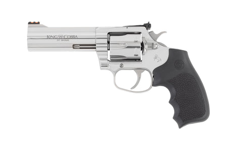 Colt Mfg KCOBRASB4RTS King Cobra Target 357 Mag 6rd Shot 4.25" Stainless Steel Barrel, Cylinder & Frame, Black Hogue Overmolded Grip, Exposed Hammer
