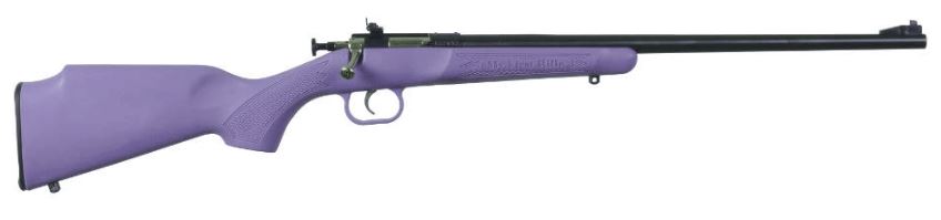 Crickett KSA2306 Youth 22 LR 1rd 16.12" Blued Barrel & Receiver, Fixed Front/Adjustable Rear Peep Sights, Purple Synthetic Stock w/11.5" LOP, Rebounding Firing Pin Safety