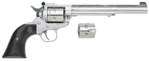 Ruger 0662 Single-Six Hunter 22 LR or 22 WMR 7.50" Barrel 6rd Cylinder, Satin Stainless Steel, Integral Scope Mount, Black Laminate Wood Grip, Transfer Bar Safety, Includes 22 WMR Cylinder