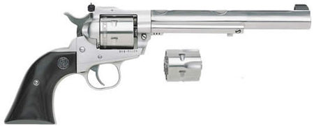 Ruger 0662 Single-Six Hunter 22 LR or 22 WMR 7.50" Barrel 6rd Cylinder, Satin Stainless Steel, Integral Scope Mount, Black Laminate Wood Grip, Transfer Bar Safety, Includes 22 WMR Cylinder