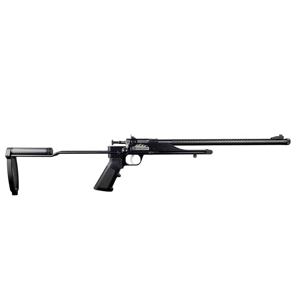 Keystone KSA2192 Precision 6061 Overlander Pack Rifle 22 WMR Single Shot 16.12" Carbon Fiber Threaded Barrel, Black Anodized Picatinny Rail Aluminum Receiver, Aluminum/Carbon Fiber Adjustable Skeleton