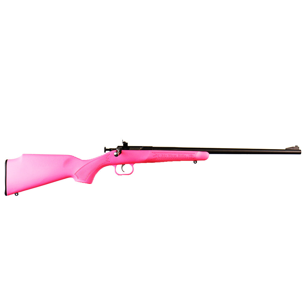 Crickett KSA2220 Youth 22 LR 1rd 16.12" Blued Single Shot Barrel, Blued Stainless Steel Receiver, Pink Fixed Synthetic Stock, Right Hand