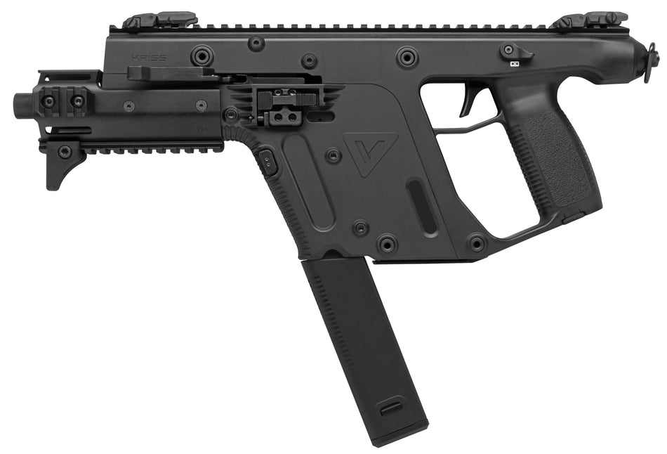 Kriss USA KV10PBL30 Vector SDP Enhanced G2 10mm Auto 33+1 6.50" Black Nitride Threaded Barrel, Black Picatinny Rail Top & Bottom, MK5M Modular Rail