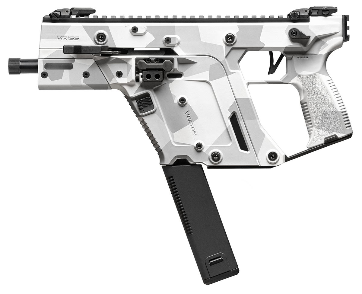 Kriss USA KV903PAD00 Vector SDP Gen3 9mm Luger 40+1 5.50" Black Nitride Threaded Barrel, Arctic Delta Cerakote Receiver w/Picatinny Rail, Rear Picatinny Rail, M-LOK Handguard, White Polymer Grip