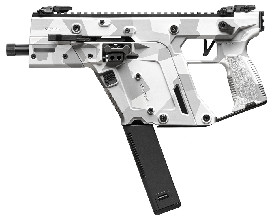 Kriss USA KV903PAD00 Vector SDP Gen3 9mm Luger 40+1 5.50" Black Nitride Threaded Barrel, Arctic Delta Cerakote Receiver w/Picatinny Rail, Rear Picatinny Rail, M-LOK Handguard, White Polymer Grip