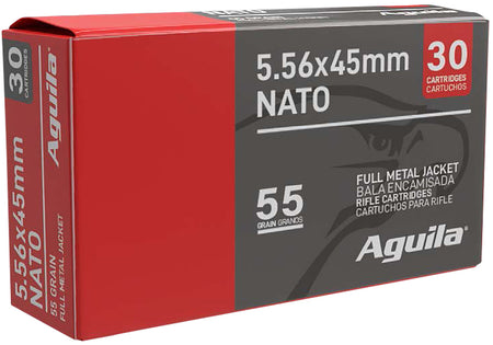 Aguila 5.56x45mm NATO  55 grain Full Metal Jacket ammunition