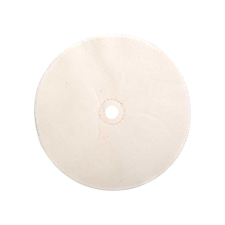 MUSLIN POLISHING WHEEL, LOOSE, 6" X 20-PLY, 1/2" ARBOR
