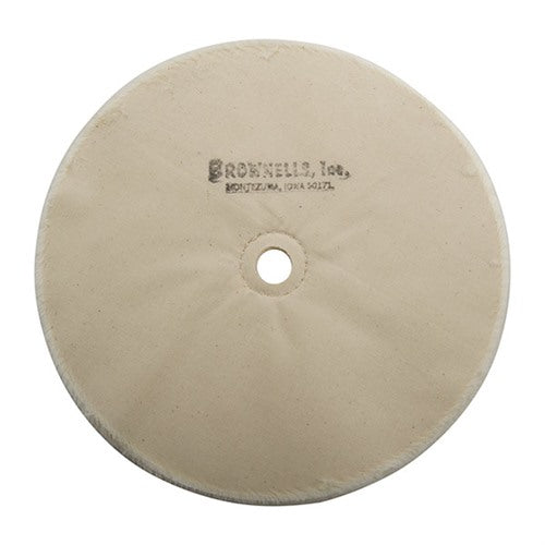 MUSLIN POLISHING WHEEL, LOOSE, 8" X 20-PLY, 5/8" ARBOR
