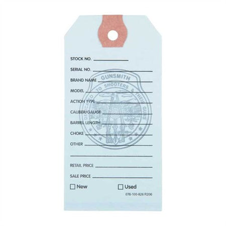 GUN PRICE TAGS, LIGHT BLUE, 100 PACK