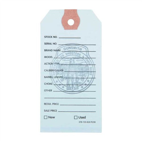 GUN PRICE TAGS, LIGHT BLUE, 100 PACK