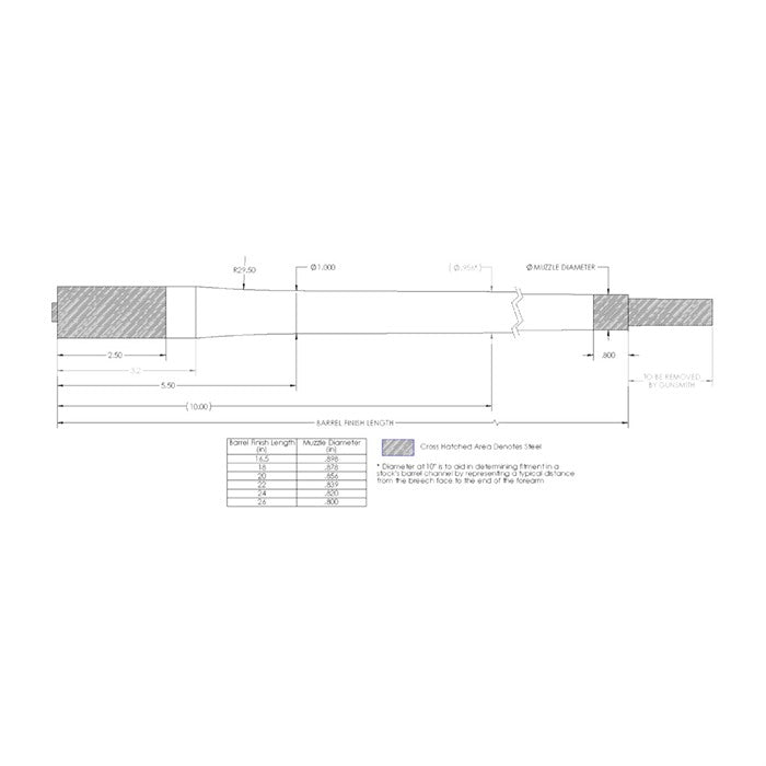 Carbon Fiber Bolt-Action Barrel 264 Caliber