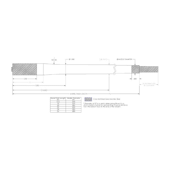 Carbon Fiber Bolt-Action Barrel 264 Caliber