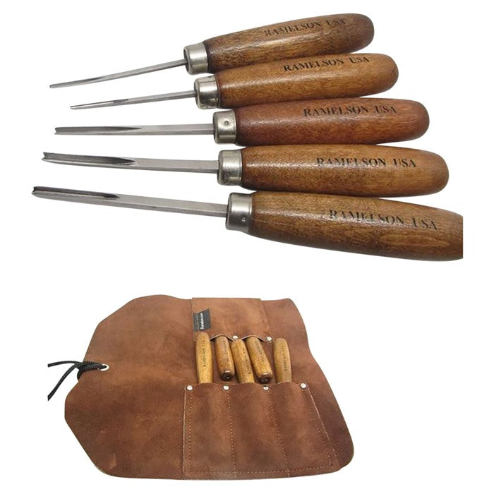 Gunstock Carving V & U Set
