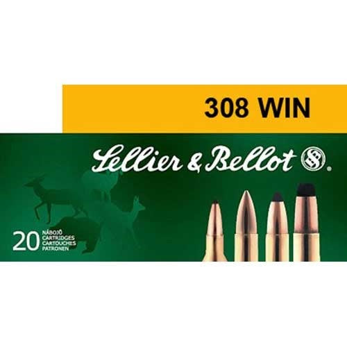 Sellier and Bellot .308 Win / 7.62x51mm Match 168 grain Hollow Point Boat Tail ammunition