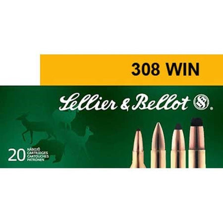 Sellier and Bellot .308 Win / 7.62x51mm Match 168 grain Hollow Point Boat Tail ammunition