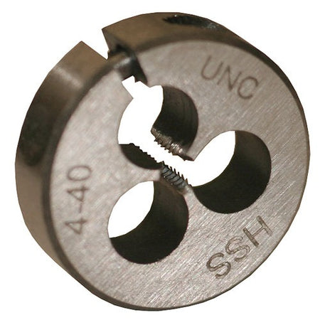 ROUND WIRE GAUGE CARBON DIE 13/16" DIAMETER 4-40 THREAD
