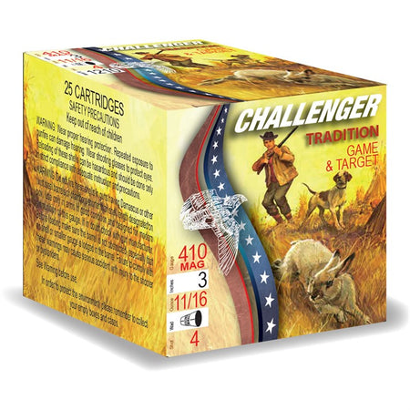 Challenger Ammunition .410 Bore Shotgun Ammo  3 in 11/16 oz #6