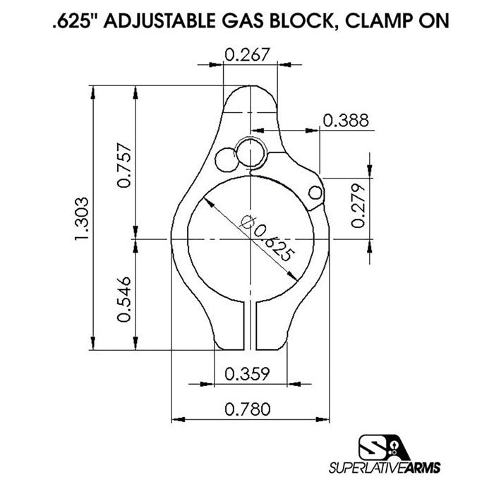 Clamp-On Adjustable Gas Block for AR-15 | 850011846377
