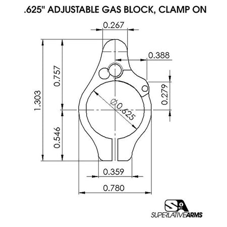 Clamp-On Adjustable Gas Block for AR-15 | 850011846377