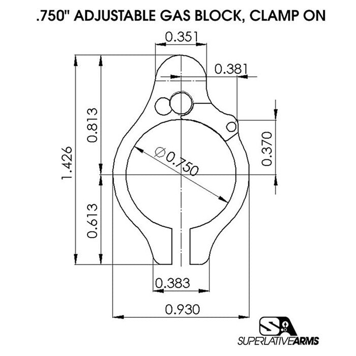 Clamp-On Adjustable Gas Block for AR-15 | 850011846421