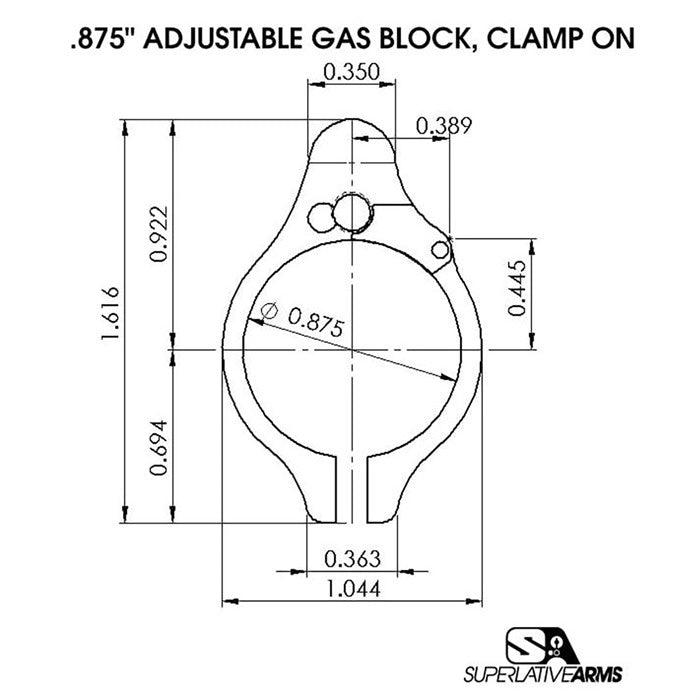 Clamp-On Adjustable Gas Block for AR-15 | 850011846452